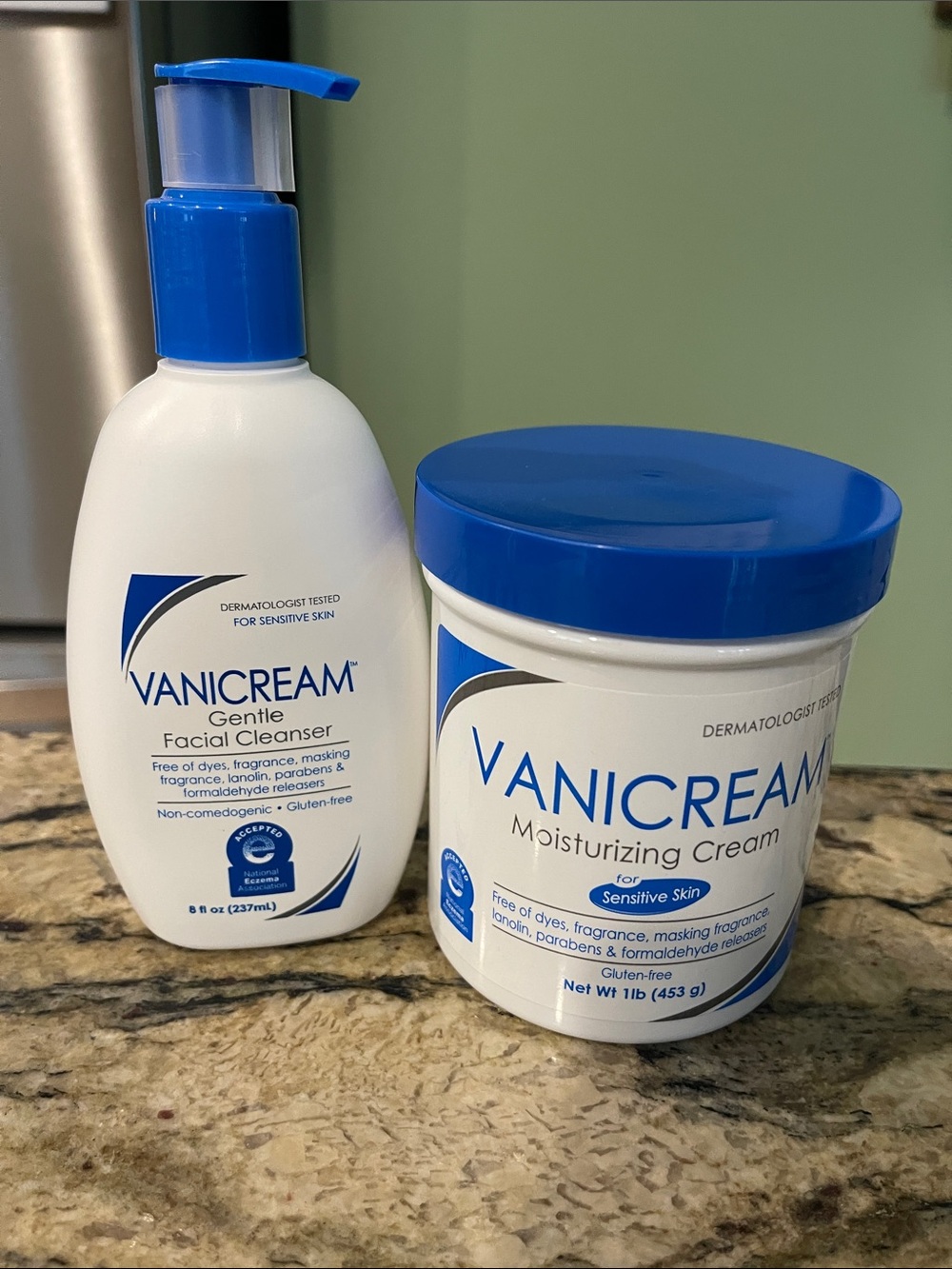 Vanicream Gentle Facial Cleanser and Moisturizing Cream Set-new